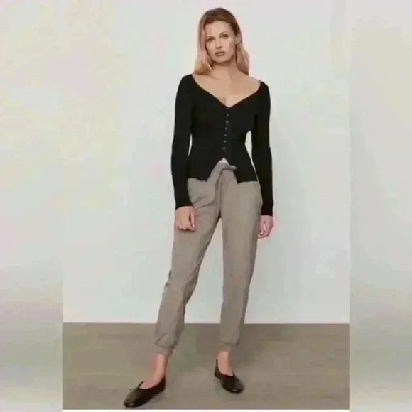 Zara Faux Suede Jogging Pants Women’s size small - Picture 11 of 13